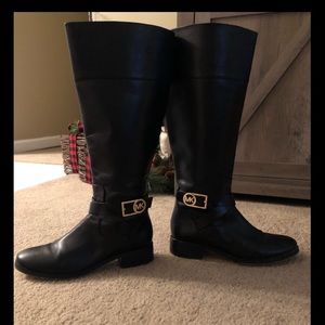Mid Calf Leather Boots